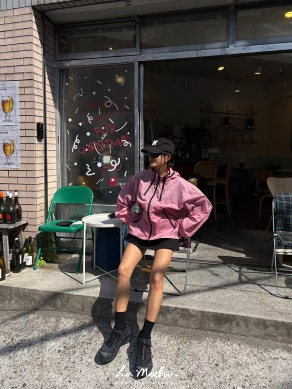 時髦透膚滾邊防曬外套
